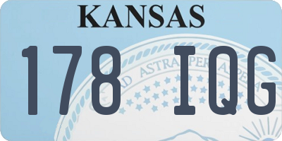 KS license plate 178IQG