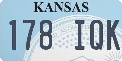 KS license plate 178IQK