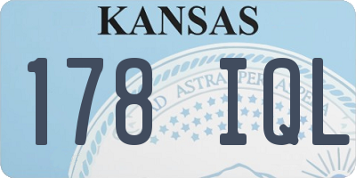 KS license plate 178IQL