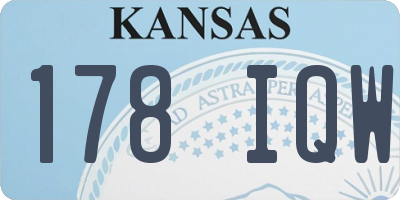 KS license plate 178IQW