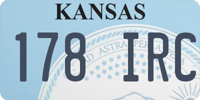 KS license plate 178IRC