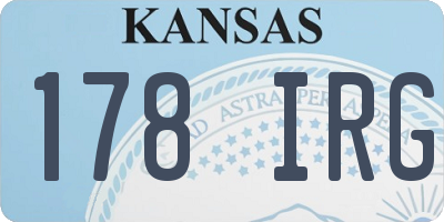 KS license plate 178IRG