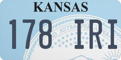 KS license plate 178IRI