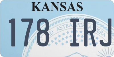 KS license plate 178IRJ