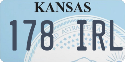 KS license plate 178IRL