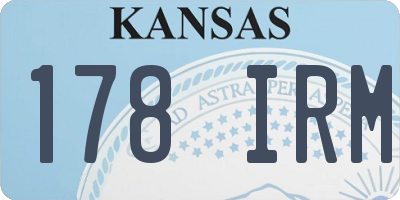 KS license plate 178IRM