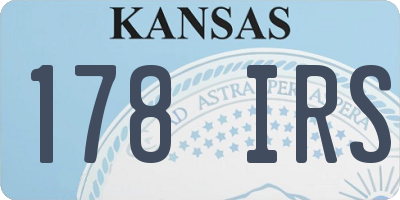 KS license plate 178IRS