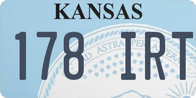 KS license plate 178IRT