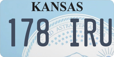 KS license plate 178IRU