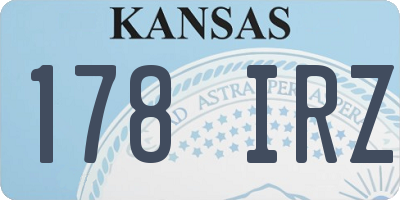 KS license plate 178IRZ