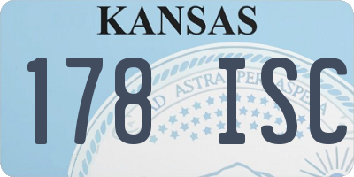 KS license plate 178ISC