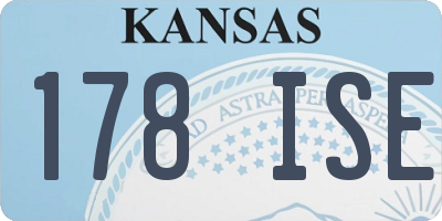 KS license plate 178ISE