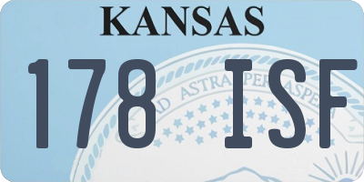 KS license plate 178ISF