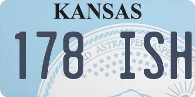 KS license plate 178ISH