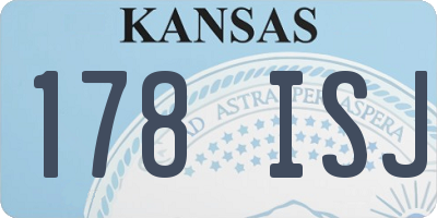 KS license plate 178ISJ