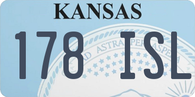 KS license plate 178ISL