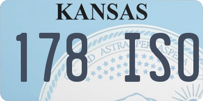 KS license plate 178ISO