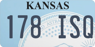 KS license plate 178ISQ