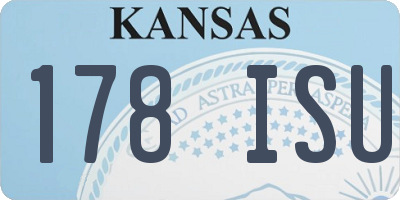 KS license plate 178ISU