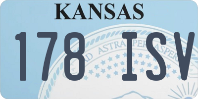 KS license plate 178ISV