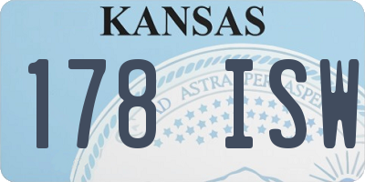 KS license plate 178ISW