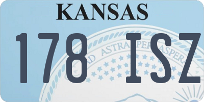 KS license plate 178ISZ