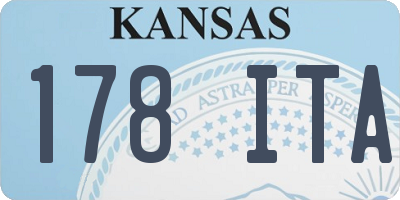KS license plate 178ITA
