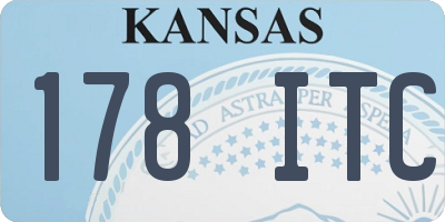 KS license plate 178ITC