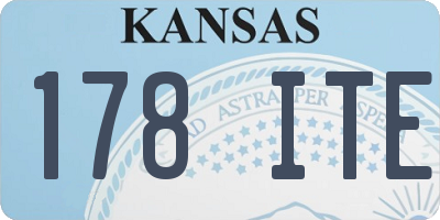 KS license plate 178ITE