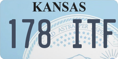 KS license plate 178ITF