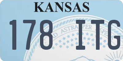 KS license plate 178ITG