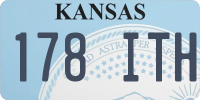 KS license plate 178ITH