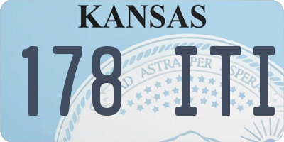 KS license plate 178ITI