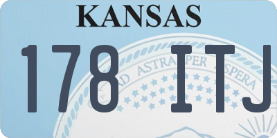 KS license plate 178ITJ