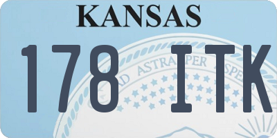 KS license plate 178ITK