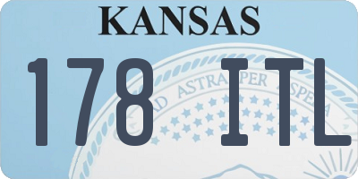 KS license plate 178ITL