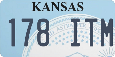 KS license plate 178ITM