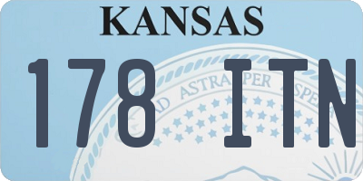 KS license plate 178ITN