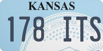 KS license plate 178ITS