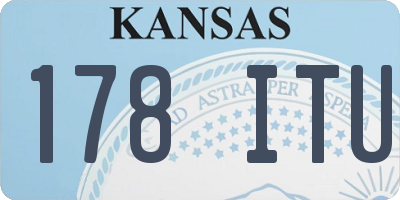 KS license plate 178ITU
