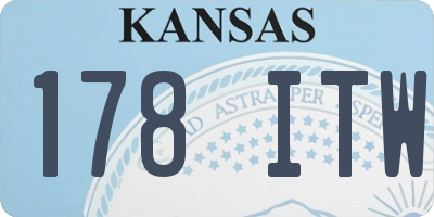 KS license plate 178ITW