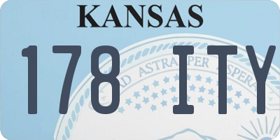 KS license plate 178ITY