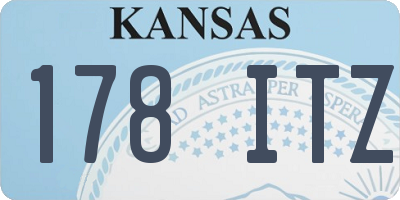 KS license plate 178ITZ