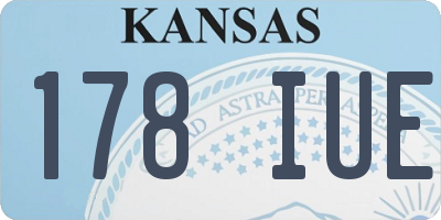 KS license plate 178IUE