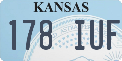 KS license plate 178IUF