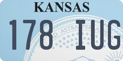 KS license plate 178IUG