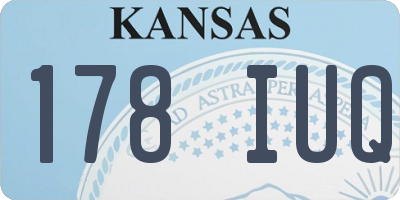 KS license plate 178IUQ