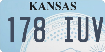 KS license plate 178IUV