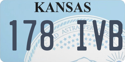 KS license plate 178IVB