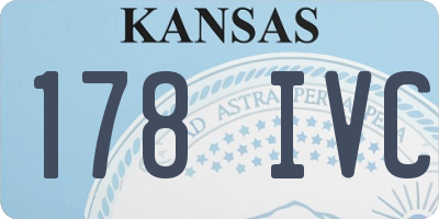 KS license plate 178IVC